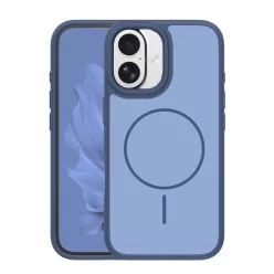iPhone 16 tok Frame Thin Mag tok sötétkék