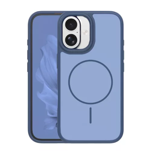 iPhone 16 tok Frame Thin Mag tok sötétkék