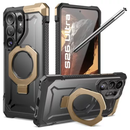 Samsung Galaxy S26 Ultra Supcase UB Grip Mag Magsafe tok Sivatagi/Czárno-Złoty