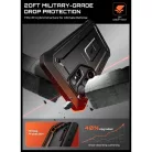 Samsung Galaxy S26 Ultra Supcase Unicorn Beetle Pro tok és üvegfólia 2-pack, fekete