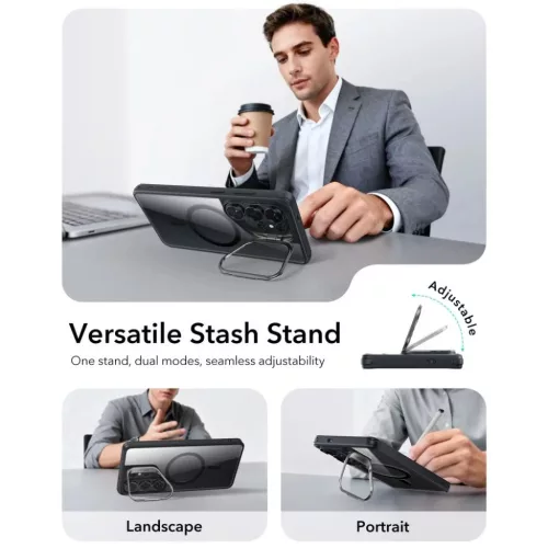 Samsung Galaxy S26 Ultra ESR Classic Hybrid Kickstand MagSafe tok Átlátszó/Fekete