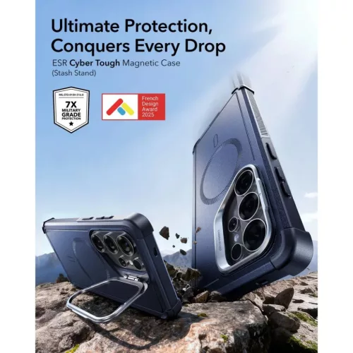 Samsung Galaxy S26 Ultra Esr Cyber Tough Kickstand Magsafe tok, Niebiesk/Néhányosszevissza