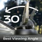 Lisen - Autós tartó (YL0224060015) - műszerfalra, 360°-ban forgatható, biztos tartás, csúszásmentes, automatikus csúsztatózár, univerzális - Fekete