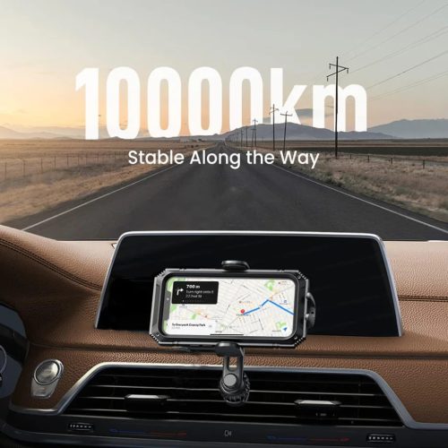 Autós tartó Lisen (YL0222060011), légbefúvóra, bilincs fogás, univerzális, 360°-ban állítható, biztonságos illeszkedés, rázkódás elleni védelem - Fekete