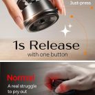 Lisen - Autós tartó (A690) - Műszerfalra, Asztali, Elektromos Vákuumos Mágneses Állvány, 360°-os Forgatás, 130mAh - Űrszürke