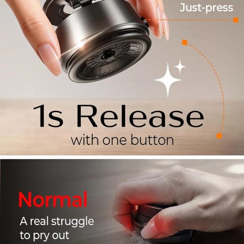 Lisen - Autós tartó (A690) - Műszerfalra, Asztali, Elektromos Vákuumos Mágneses Állvány, 360°-os Forgatás, 130mAh - Űrszürke