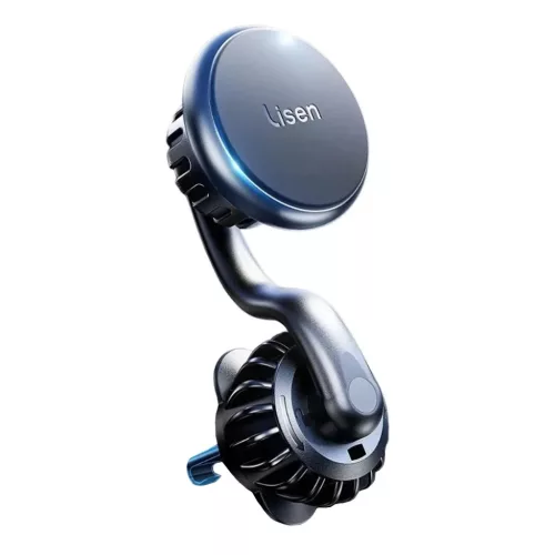 Lisen Autós Töltő (YL0222060002) - MagSafe, Légbefúvóhoz, Univerzális, Több szöges beállítás, Biztonságos illeszkedés, N52 mágnesek - Fekete