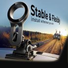 Lisen - Autós tartó (YL0224050011) - Mágneses, szellőző rácsra, műszerfalra, 360°-os forgatás, biztonságos illeszkedés, mágneses fogás - Fekete