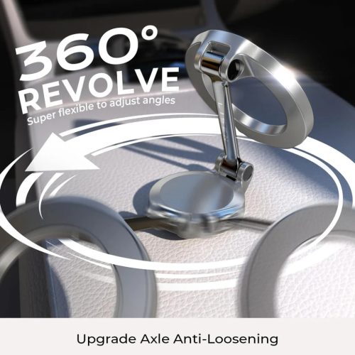 Lisen Autós tartó YL0224010003 - MagSafe, műszerfalra, univerzális, 360°-os forgatás, összecsukható, N52 mágnesek - Fekete