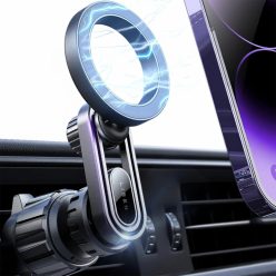   Lisen Autós Tartó (YL0222100001) - Légbefúvóra, Mágneses Rögzítés, Univerzális, Állítható, Biztonságos Illeszkedés, N52 Mágnesekkel - Fekete