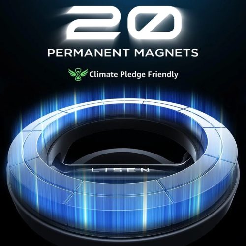 Lisen Autós Tartó (YL0222100001) - Légbefúvóra, Mágneses Rögzítés, Univerzális, Állítható, Biztonságos Illeszkedés, N52 Mágnesekkel - Fekete