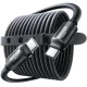 Lisen - Adatkábel L115 (YL0125040001) - Type-C to Type-C, 100W, 480Mbps, Aluminium ötvözet, Szilikon, Fonott, 3m - Szürke