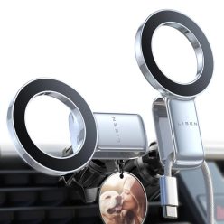   Lisen Autós Tartó (YL0224050012) - Mágneses fogás, légbeömlőre, összecsukható, 360°-ban állítható, biztos illeszkedés - Fekete