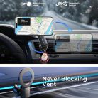 Lisen Autós Tartó (YL0224050012) - Mágneses fogás, légbeömlőre, összecsukható, 360°-ban állítható, biztos illeszkedés - Fekete