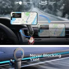Lisen Autós Tartó (YL0224050012) - Mágneses fogás, légbeömlőre, összecsukható, 360°-ban állítható, biztos illeszkedés - Fekete
