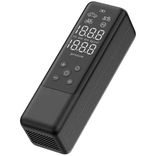 Proove Car Pump Assistant Mini (PPAM85010901) - Hordozható Kompresszor, Digitális Kijelző, Szivargyújtóhoz, 85W - Fekete