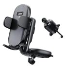 Lisen Autós Tartó (YL0222040016) - Légbefúvóra, CD-nyílásba, 2 az 1-ben, Univerzális, Több irányban állítható, Biztonságos rögzítés - Fekete