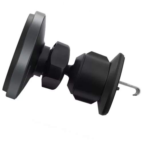 Proove - Autós tartó vezeték nélküli töltéssel Magic Circle Pro (WHMP15010001) - MagSafe, légbeömlőre, 360°, Qi2 15W, LED - Fekete