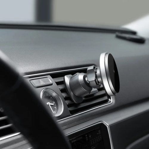 Proove - Autós tartó vezeték nélküli töltéssel Magic Circle Pro (WHMP15010001) - MagSafe, légbeömlőre, 360°, Qi2 15W, LED - Fekete