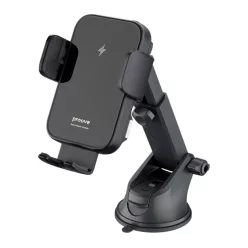   Autós tartó vezeték nélküli töltéssel Tripla Bilincs (WHTC15010001) - Proove - légbeömlőre, automatikus karokkal, 15W, 4,0"-6,9" - Fekete
