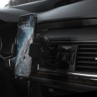 Autós tartó vezeték nélküli töltéssel Tripla Bilincs (WHTC15010001) - Proove - légbeömlőre, automatikus karokkal, 15W, 4,0"-6,9" - Fekete