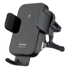 Autós tartó vezeték nélküli töltéssel Tripla Bilincs (WHTC15010001) - Proove - légbeömlőre, automatikus karokkal, 15W, 4,0"-6,9" - Fekete