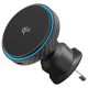 Car Holder Proove - Vezeték nélküli töltővel Grafit Kör (WHGC15010001) - Szellőzőrácshoz, Qi2, 15W, LED jelző - Fekete