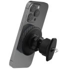 Car Holder Proove - Vezeték nélküli töltővel Grafit Kör (WHGC15010001) - Szellőzőrácshoz, Qi2, 15W, LED jelző - Fekete