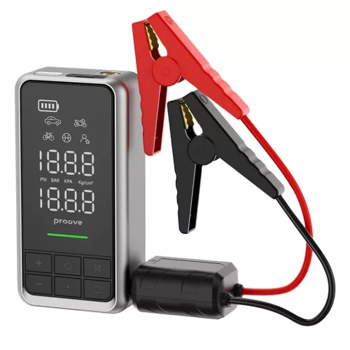 Proove - Autós Indító (JSAP10400203) - 2 az 1-ben Air Jump + Pump, 10400mAh, 1000A - Szürke