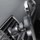 Proove - Autós tartó vezeték nélküli töltéssel Light Circle (WHLC15010001) - MagSafe, légkondicionáló rácsra, 360°, 15W, kék LED - fekete