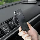 Autós tartó Proove WHLC15010002 vezeték nélküli töltéssel - szellőzőre, erős mágnesekkel, Qi2 15W - Metallic Grey