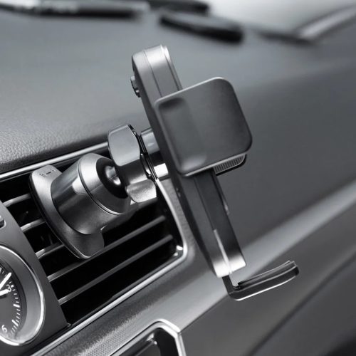 Proove Autós tartó vezeték nélküli töltéssel Sonic (WHSN15002001) - légbeömlőre, biztonságos rögzítés, 15W, LED, univerzális - szürke