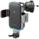 Proove Autós tartó vezeték nélküli töltéssel Triple Clamp Pro (WHTP15010004) - 2 az 1-ben tartó, Automatikus, LED, Qi2 15W - Fém Szürke