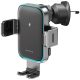 Proove Autós tartó vezeték nélküli töltéssel Triple Clamp Pro (WHTP15010004) - 2 az 1-ben tartó, Automatikus, LED, Qi2 15W - Fém Szürke