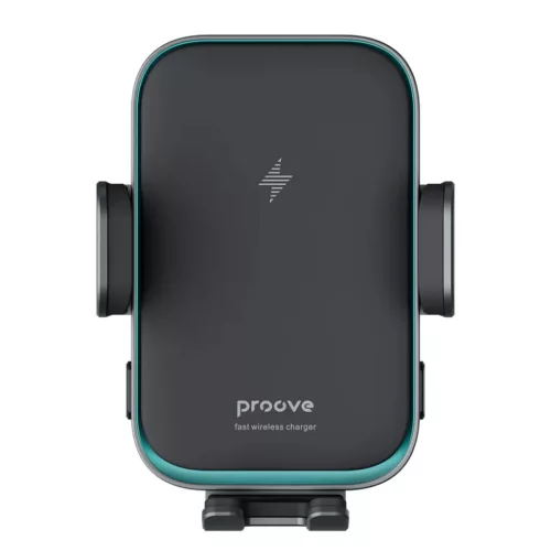 Proove Autós tartó vezeték nélküli töltéssel Triple Clamp Pro (WHTP15010004) - 2 az 1-ben tartó, Automatikus, LED, Qi2 15W - Fém Szürke