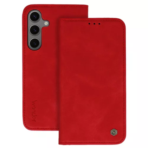 Wonder fliptok Samsung Galaxy A57 5G piros tok