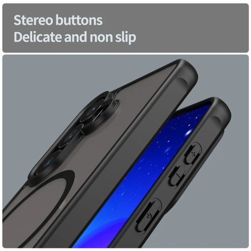 Samsung Galaxy S26 Fekete Techsuit HaloFrost II MagSafe tok