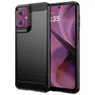 Techsuit - Szénszilikon - Motorola Moto G55 - Fekete tok