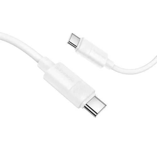 Borofone Kábel BX123 Leya - Type C to Type C - PD 60W 3A 1 méter fehér