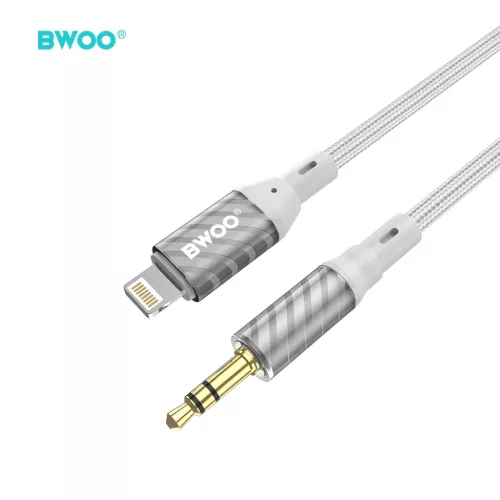 BWOO AUX kábel Lightning csatlakozó 3.5 mm Jack audio AUX073
