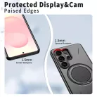 Samsung Galaxy S26 Ultra Magsafe kihajtható támasztékkal TPU + PC Hybrid tok (Fekete)