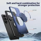 Samsung Galaxy S26 Ultra Magsafe kihajtható támasztékkal TPU + PC Hybrid tok (Kék)