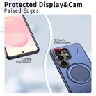 Samsung Galaxy S26 Ultra Magsafe kihajtható támasztékkal TPU + PC Hybrid tok (Kék)