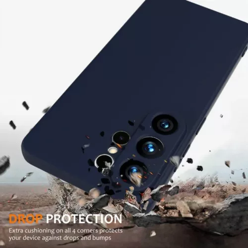 Samsung Galaxy S26 Ultra Ütésálló Szilikon MagSafe Telefon Tok (navy kék)