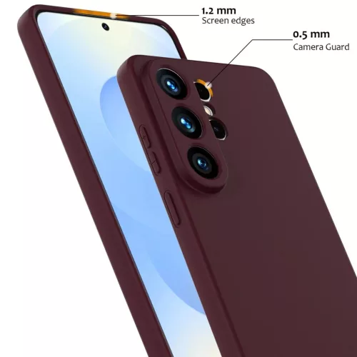 Samsung Galaxy S26 Ultra Ütésálló Szilikon MagSafe Telefon Tok (szilva lila)