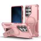 Samsung Galaxy S26 Ultra Armor MagSafe PC + TPU Tok támasztékkal (Rózsaszín)