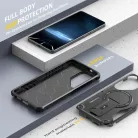 Samsung Galaxy S26 Ultra Armor MagSafe PC + TPU Tok támasztékkal (fekete) ütésálló