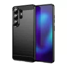 Samsung Galaxy S26 Ultra szénszálas-hatású TPU tok (fekete)