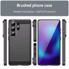 Samsung Galaxy S26 Ultra szénszálas-hatású TPU tok (fekete)