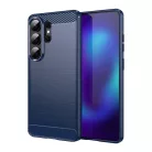 Samsung Galaxy S26 Ultra szénszálas-hatású TPU tok (kék)